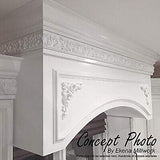 Ekena Millwork 8 1/4"W x 13"H x 7/8"P Versailles Medium Ribbon with Bow Onlay...