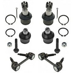 TRQ 6pc Suspension Kit Upper & Lower Ball Joints Sway Bar End Links for Ford ...