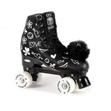 Epic Skates Epic Skates Womens Luv Quad Roller Skates , Black/White