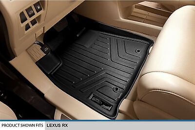 MAXLINER Custom Fit Floor Mats 2 Row Liner Set Black Compatible with 2013-201...