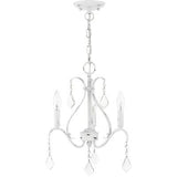 Livex Lighting 40843-60 3 Light Antique White Chandelier