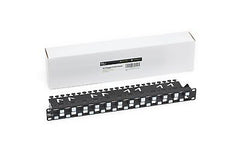 trueCABLE 3-D Staggered 24 Port 19&#8221; Toolless Modular Patch Panel, Unshield