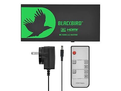 Monoprice 2x2 HDMI Matrix with Audio Extraction, 8K@60Hz, 4K@120Hz, 40Gbps, H...