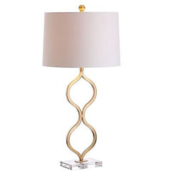 JONATHAN Y JYL3028A Levi 31.5" Metal/Crystal LED Table Lamp Contemporary Tran...