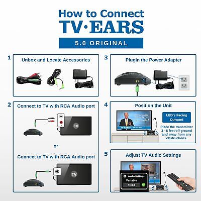 TV &#183; EARS Analog Wireless Headset System - Wireless Headset for TV, Ideal f