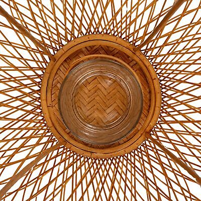 Bloomingville Decorative Bamboo Hand-Woven Lantern Candle Holder, Natural