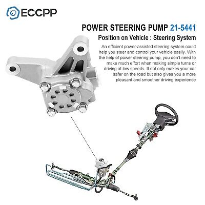 ECCPP 21-5441 Power Steering Pump Fit for 2004-2008 for Acura TL, 2005-2008 f...