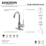 Kingston Brass LS8538DL Concord Bar Faucet, Brushed Nickel, 5.88 x 5.13 x 11.19