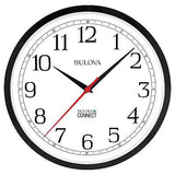 Bulova Precision Connect Wall Clock C5000, 12.5", Black and White