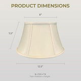 Royal Designs Shallow Drum Bell Billiotte Wall Lamp Shade, Beige, 8 x 12.5 x ...