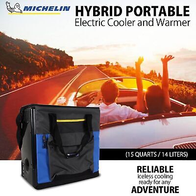 Michelin Electric Portable Cooler Plug in 12V Car Cooler/Warmer, 15 qt (14 L)...