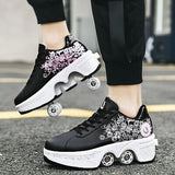 Roller Skate Shoes for Women Four Rounds Children's Roller Skates Shoes That ...