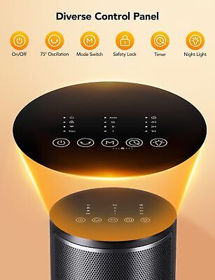 Govee Smart Space Heater for Indoor Use, 75&#176;Oscillating Portable Ceramic El