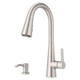 Pfister Barulli Kitchen Faucet with Pull Down Spot Defense Stainless Steel