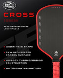 Cross Raw T700 Carbon Fiber Pickleball Paddle - Head Broader Shape - 16mm Pic...