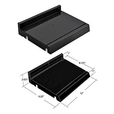 Azar Displays 225830-TALL-BLK Adjustable Tall Divider Bin Cosmetic Tray with ...