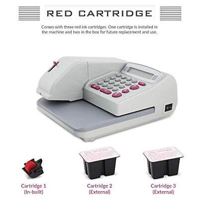 UBICON Checkwriter with Two Additional Ink Cartridges (RX200UBI), Red