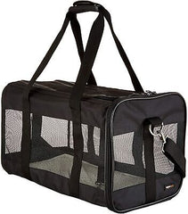 Amazon Basics Dogs and Cats Carrier, Soft Sided Pet Carrier, Black, Large, 50...