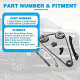 Timing Chain Kit 2 VVT & Oil Pump Chain fits for Land Rover Range Rover, Evoq...