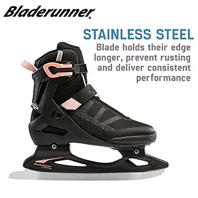 Rollerblade Bladerunner Ice Igniter Womens, Black and Rose 7, BLACK/ROSE GOLD