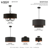 Livex Lighting 45610-04 Sentosa 3 Light Pendant, Black, 18 x 18 x 99