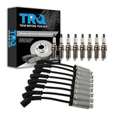 TRQ Ignition Kit Spark Plugs Spark Plugs Wire Set Compatible with 02-06 Cadil...