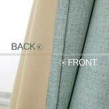 MIULEE Linen Texture Curtains for Bedroom Solid 100% Blackout Thermal Insulat...