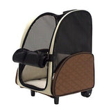 FrontPet Rolling Pet Travel Carrier with Wheels and Backpack Straps, Strong B...