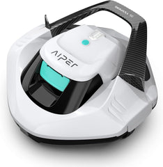 AIPER Seagull SE Cordless Robotic Pool Cleaner, Pool Vacuum Lasts 90 Mins, LED Indicator, Self-Parking, Ideal for Above Ground Pools up to 860 Sq.ft - White