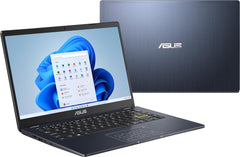 ASUS Vivobook Go 14 L410 Ultra Thin Laptop, 14â FHD Display, Intel Celeron N4020 Processor, 4GB RAM, 64GB eMMC, NumberPad, Windows 11 Home in S Mode, 1 Year Microsoft 365, Star Black, L410MA-AH02