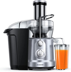 Acezoe Juicer Machines 1300W Juicer Vegetable and Fruit, Power Juicers Extractor with 3 Feed Chute, Centrifugal Juicer with High Juice Yield, Easy to Clean&BPA-Free, Dishwasher Safe, Brush Included