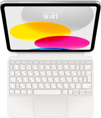Apple Magic Keyboard Folio: iPad Keyboard and case for iPad (10th Generation), Detachable Two-Piece Design That attaches magnetically, Built-in trackpad, Ukrainian White