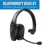 BlueParrott B550-XT Voice-Controlled Bluetooth Headset Industry Leading Sound with Long Wireless Range, Extreme Comfort and Up to 24 Hours of Talk Time, Black