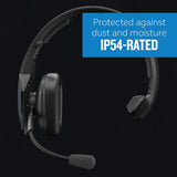 BlueParrott B550-XT Voice-Controlled Bluetooth Headset Industry Leading Sound with Long Wireless Range, Extreme Comfort and Up to 24 Hours of Talk Time, Black