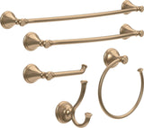 DELTA FAUCET 79725-CZ Cassidy Wall Mounted 24 in. Double Towel Bar in Champagne Bronze