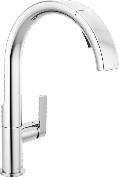 Delta Faucet Keele Pull Down Kitchen Faucet Chrome, Chrome Kitchen Faucets with Pull Down Sprayer, Kitchen Sink Faucet, Faucet for Kitchen Sink with Magnetic Docking Spray Head, Chrome 19824LF