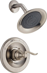 Delta Faucet Windemere 14-Series Shower Faucet Set, Shower Handle, Brushed Nickel Shower Faucet, Delta Shower Trim Kit, Stainless BT14296-SS (Valve Not Included)