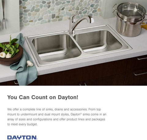 Elkay GE12521MR2 Dayton Kitchen Sink, 25 x 21, Satin