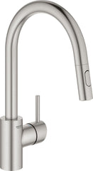 GROHE 32665DC3 Concetto Pull-Down Kitchen Faucet with sprayer Supersteel (Stainless Steel)