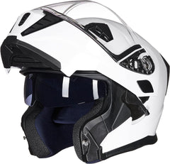 ILM Motorcycle Modular Full Face Helmet for Adult Flip up Dual Visor LED Tail Light Optional DOT