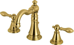 Kingston Brass Fauceture FSC1973AL English Classic Widespread Bathroom Faucet, Brushed Brass, 5-5/16