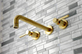 Kingston Brass KS8027DL Concord Roman Tub Faucet, Brushed Brass, 2.75 x 8 x 10