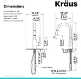 Kraus KPF-2620BB Oletto Kitchen Faucet, 15 1/8 Inch, Brushed Brass