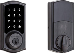 Kwikset 99160-021 SmartCode 916 Traditional Smart Lock Touchscreen Electronic Deadbolt Front Door Lock with SmartKey Security and Z-Wave Plus in Venetian Bronze