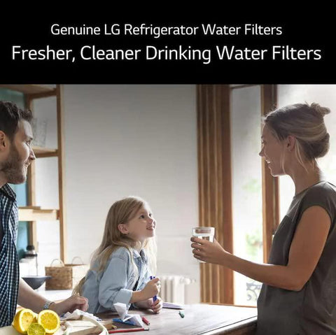 LG LT700P2 6-Month / 200 Gallon Refrigerator Replacement Water Filter, 2 Count (Pack of 1), White