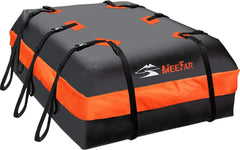MeeFar Car Roof Bag XBEEK Rooftop top Cargo Carrier Bag 20 Cubic feet Waterproof for All Cars with/Without Rack, Includes Anti-Slip Mat, 10 Reinforced Straps, 6 Door Hooks, Luggage Lock