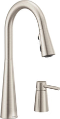 Moen 7871SRS Sleek One-Handle High Arc Kitchen Faucet with In-Deck Handle, Spot Resist Stainless