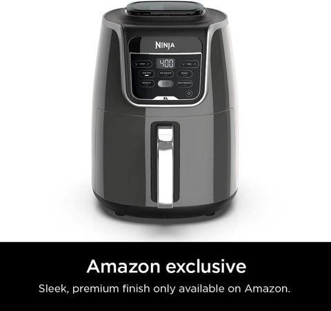 Ninja AF150AMZ Air Fryer XL, 5.5 Qt. Capacity that can Air Fry, Air Roast, Bake, Reheat and Dehydrate, with Dishwasher Safe, Nonstick Basket and Crisper Plate and a Chef-Inspired Recipe Guide, Grey