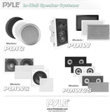 Pyle In-Wall / In-Ceiling Dual 5.25'' Enclosed Speaker Systems, 2-Way Flush Mount Stereo Speakers (Pair)
