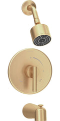 Symmons 3502-CYL-B-BBZ-1.5-TRM Dia Single Handle 1-Spray Tub and Shower Faucet Trim in Brushed Bronze - 1.5 GPM (Valve Not Included)